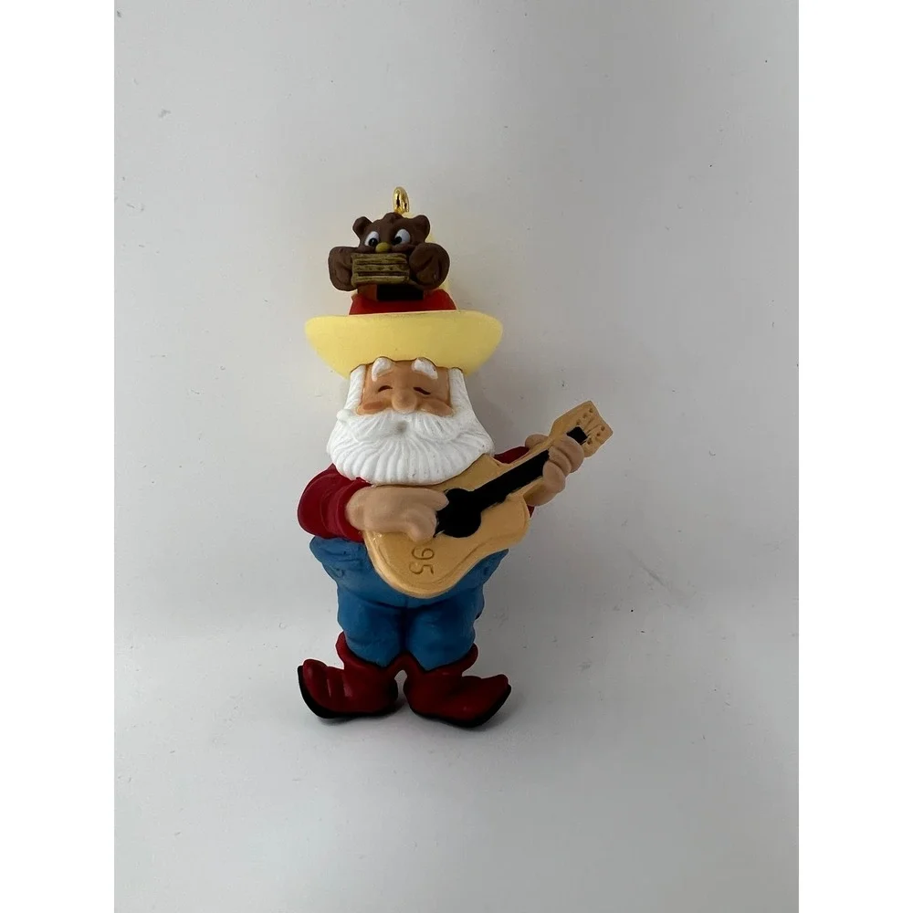 Hallmark Keepsake Ornament Santa Serenade 1995 Multicolor Excellent Western Owl